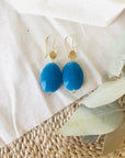 Ocean Lozenge Earrings - Blue