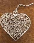 Silver Heart Wire Decoration - The Fair Trader