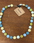Kazuri Tombola Necklace - Mint 22" - The Fair Trader