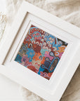 Ada Dixon 'Ngapa Jukurrpa' Artwork in Frame - The Fair Trader