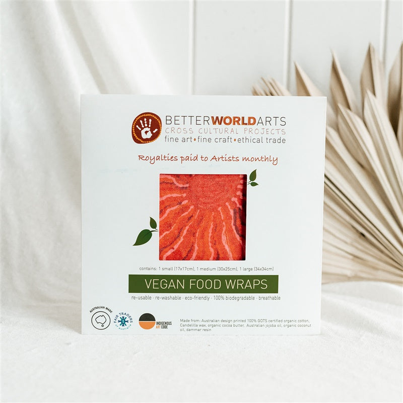 Vegan Food Wraps 3 Pack - Damien and Yilpi Marks - The Fair Trader