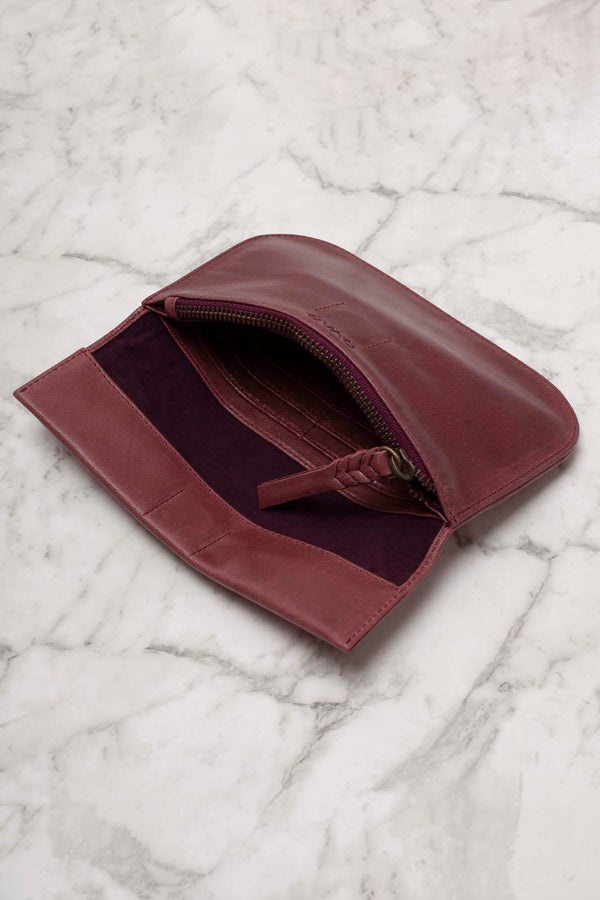 Ethical Wallets Purses Australia Ovae Selene Wallet Burgundy The Fair Trader