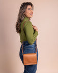 Crossbody Vegan Leather Cognac