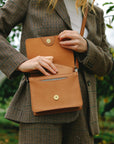 Crossbody Vegan Leather Cognac