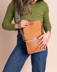Crossbody Vegan Leather Cognac