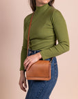 Crossbody Vegan Leather Cognac