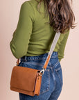 Crossbody Vegan Leather Cognac