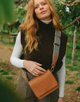 Crossbody Vegan Leather Cognac