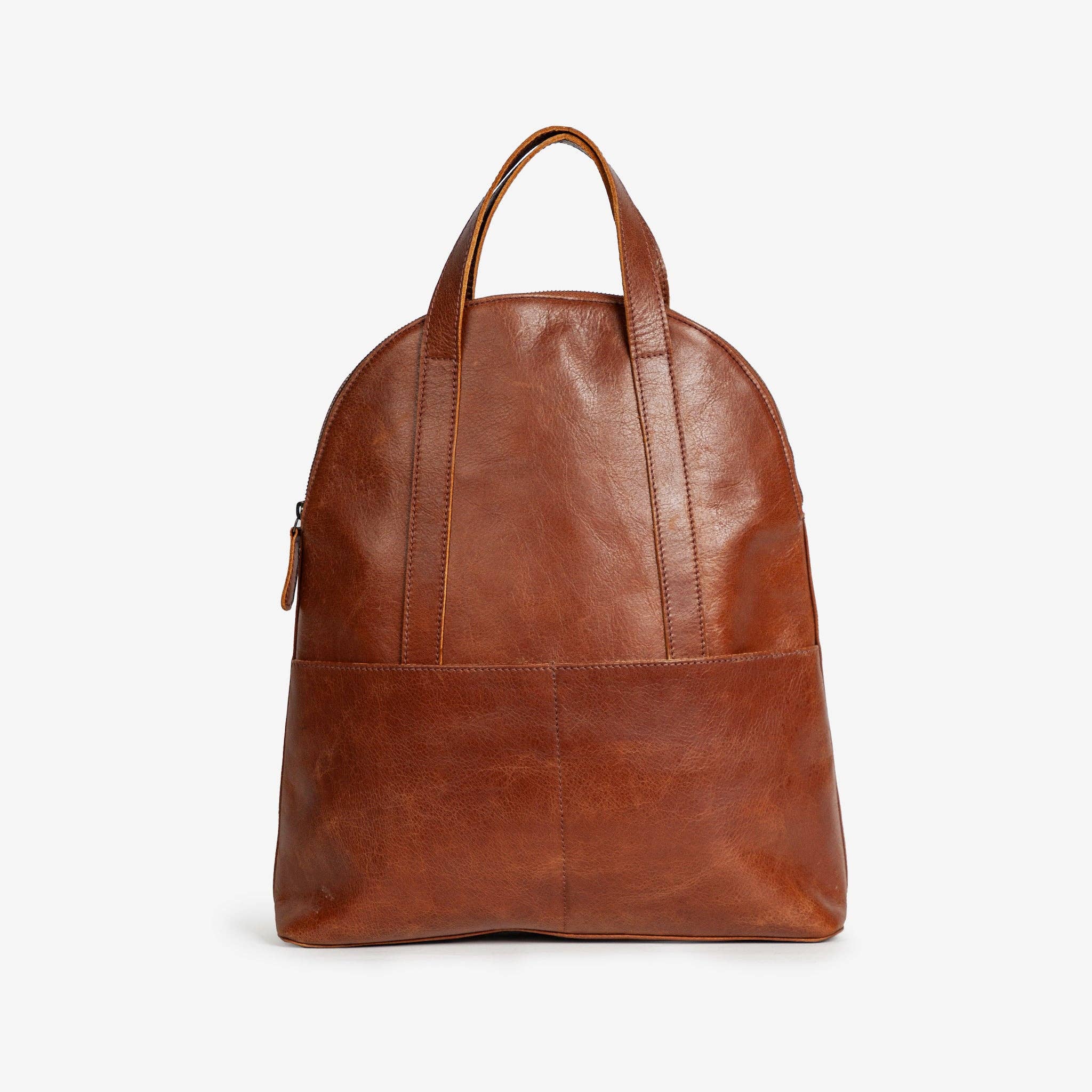 Leather Halfmoon Backpack - Vintage Brown
