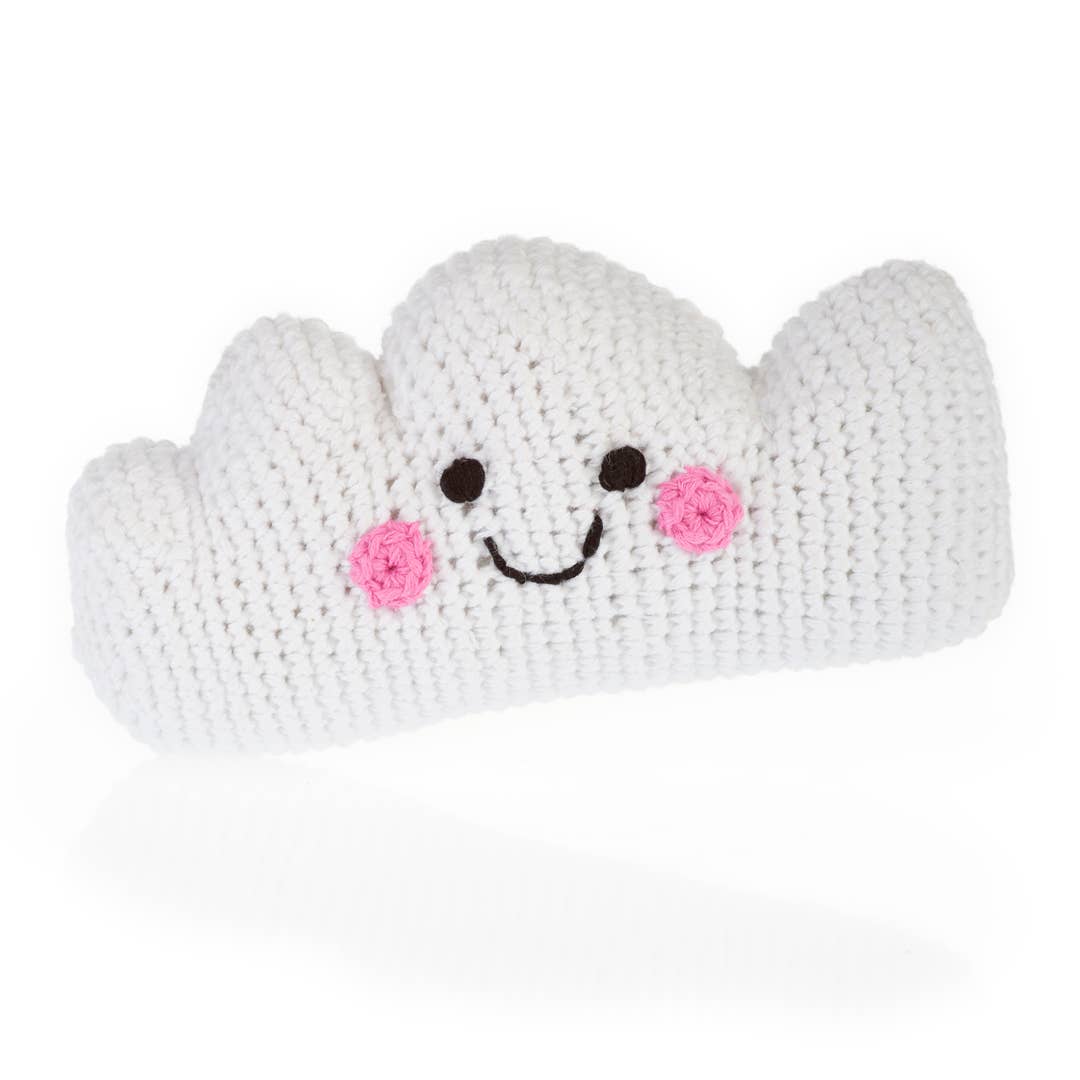 Cloud Rattle – Handmade Organic Cotton Baby Toy