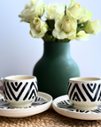 Espresso Cup & Saucer - Handmade in Morocco