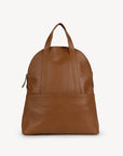 Pebbled Leather Halfmoon Backpack - Camel