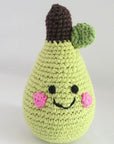Pear Baby Rattle -Handmade Organic Cotton