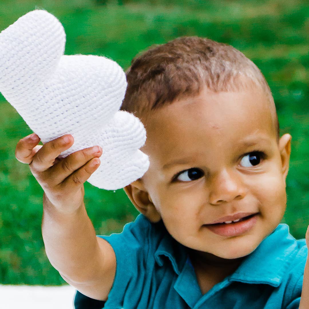 Cloud Rattle – Handmade Organic Cotton Baby Toy