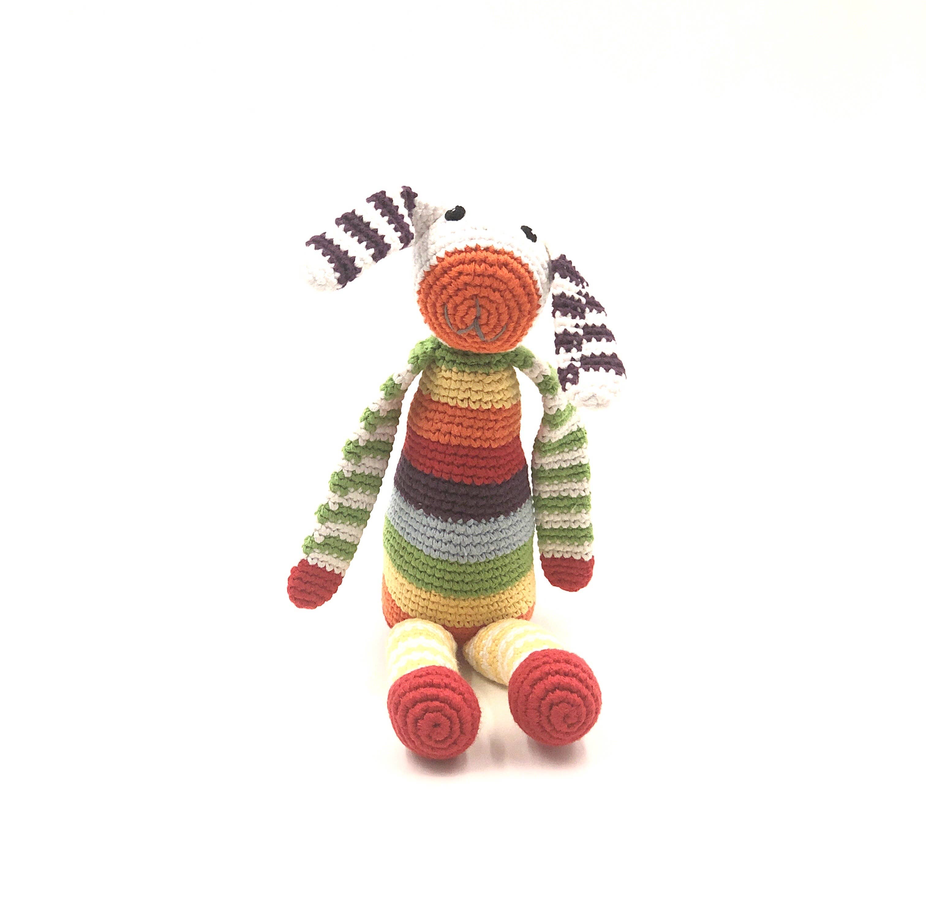Velvety Plush Organic Rainbow Bunny