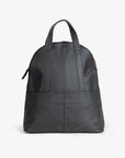 Leather Halfmoon Backpack - Black