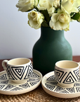 Espresso Cup & Saucer - Handmade in Morocco