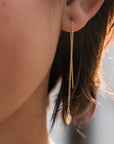 Eden Leaf Drop Earrings - Gold ARRIVING EARLY JUNE