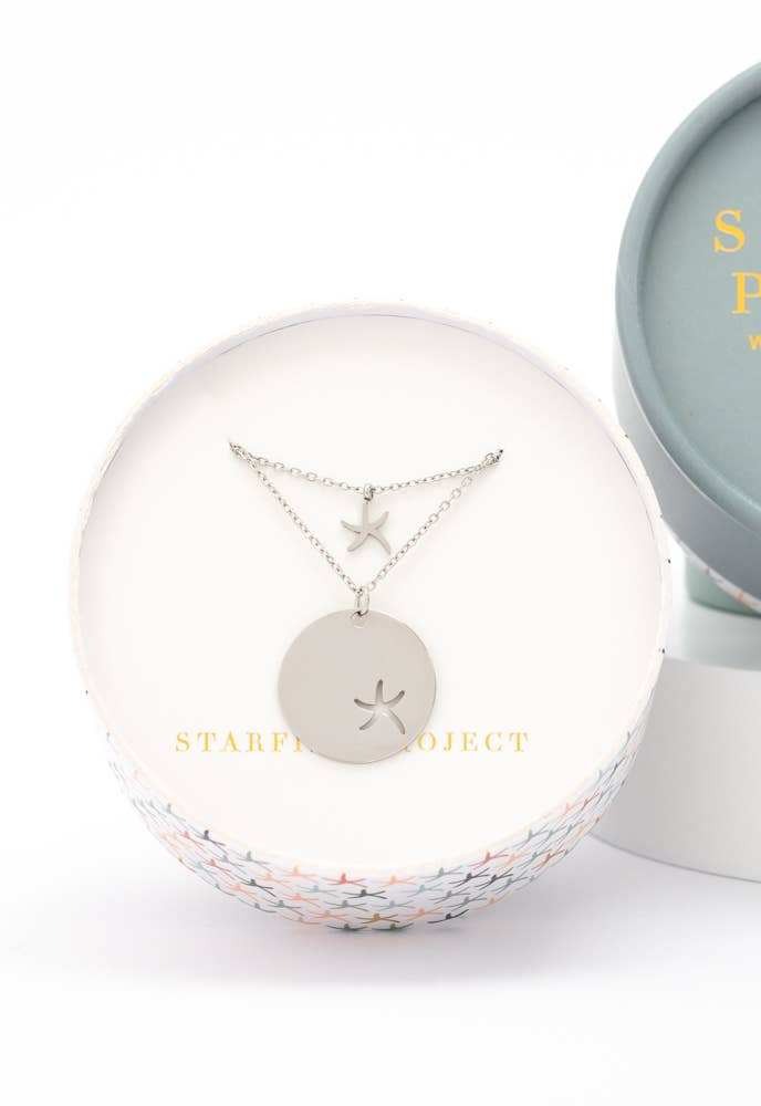 Community Silver Starfish Pendant Necklace Set ARRIVING EARLY JUNE