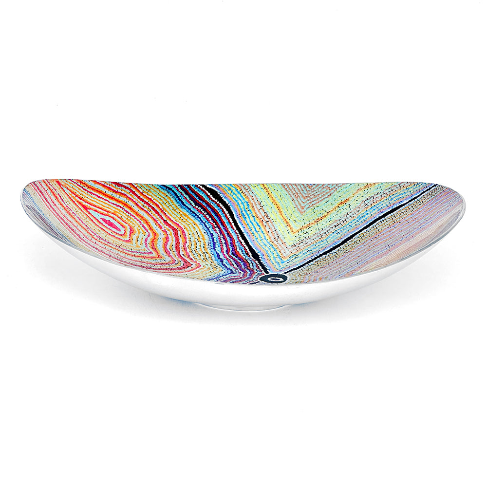 Artisanal Stainless Steel Boat Bowl - Dogwood Tree Dreaming by Liddy Walker