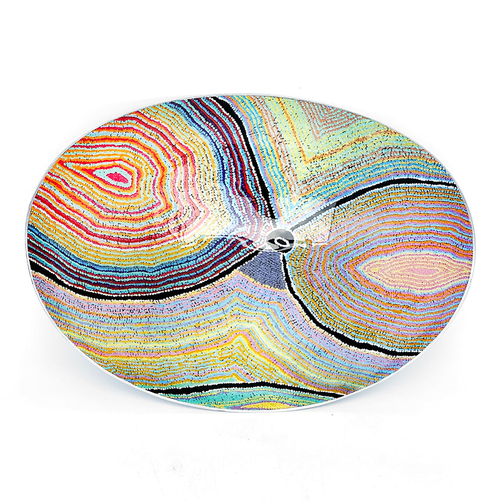 Artisanal Stainless Steel Boat Bowl - Dogwood Tree Dreaming by Liddy Walker