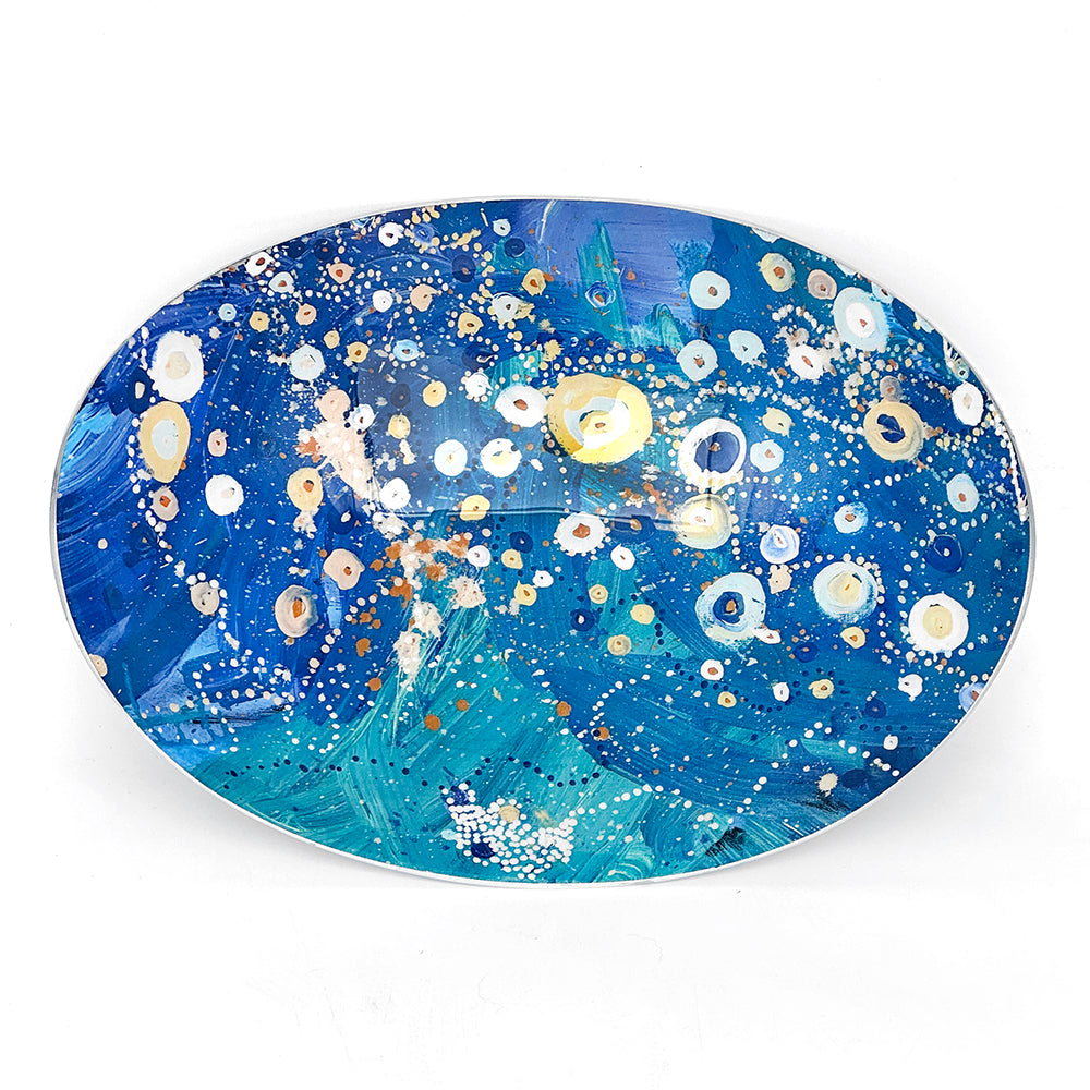 Artisanal Stainless Steel Boat Bowl - Bushtail Possom Dreaming