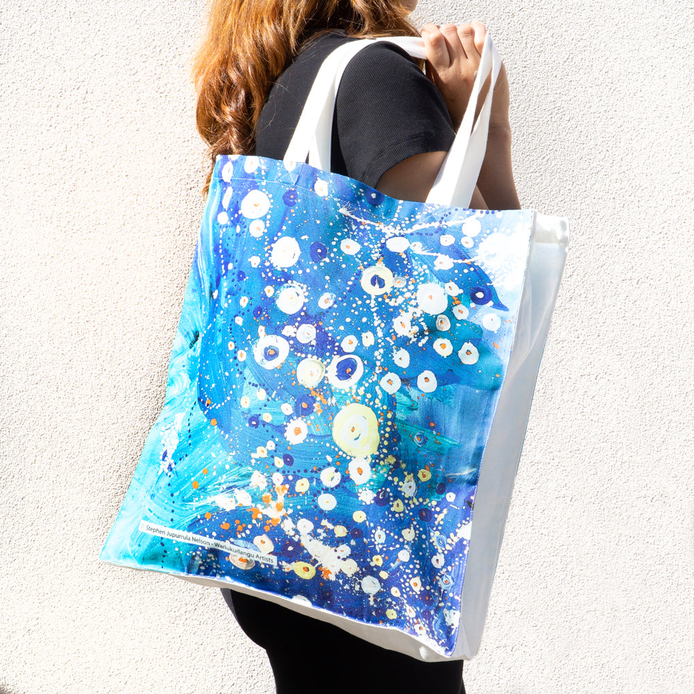 Cotton Foldable Tote Bag by Stephen Juparrurla Nelson