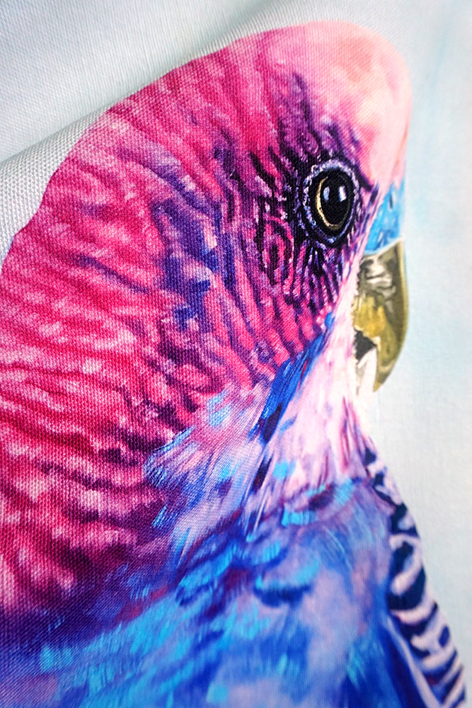 Cotton Tea Towel Indigenous x Leah Anketell - Budgies