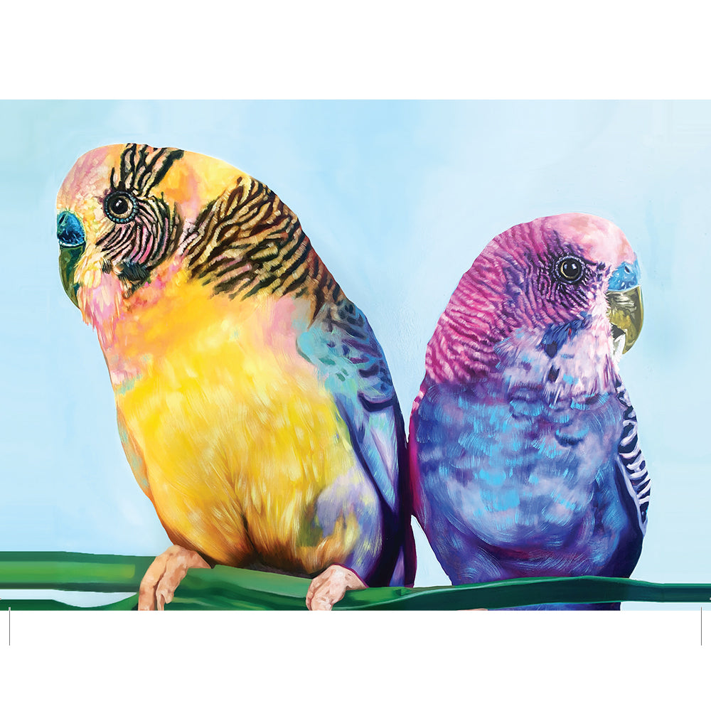 Greeting Card x Leah Anketell - Budgies