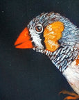 Cotton Tea Towel Indigenous x Leah Anketell - Zebra Finch