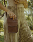 The Boxy Crossbody - Chocolate Brown