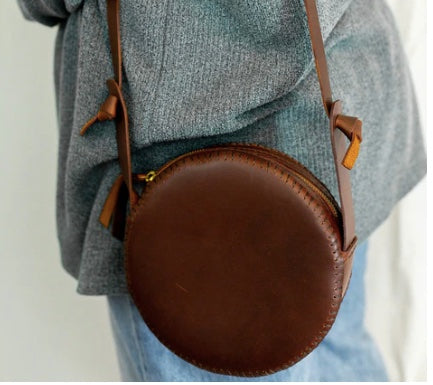 Leather Crossbody Canteen Bag