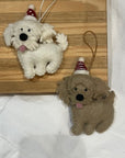 Cute Cavoodle Christmas Decoration - Gold