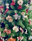 Schnauzer Christmas Decoration with Spotted Hat