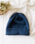 Alpaca Reversible Beanie - Mid Blue