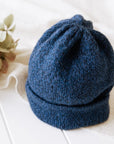 Alpaca Reversible Beanie - Mid Blue