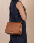 The Classic Lucy Crossbody bag - Cognac Leather