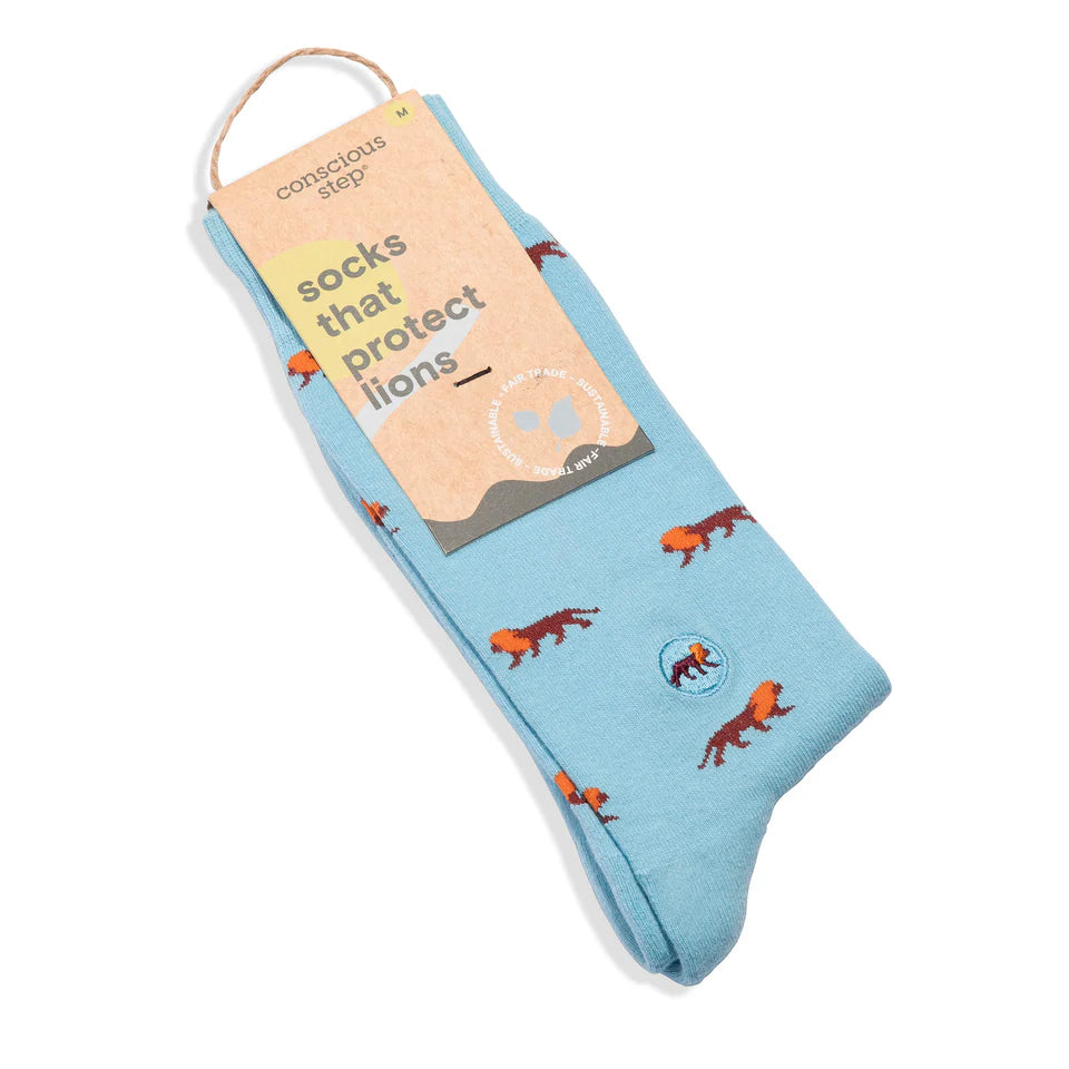 Socks that Protect Lions - Blue