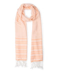 Peaches and Cream Striped Summer Scarf