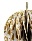 Indigenous Art Glitter Honeycomb Christmas Ball - Paulina Puruntatameri