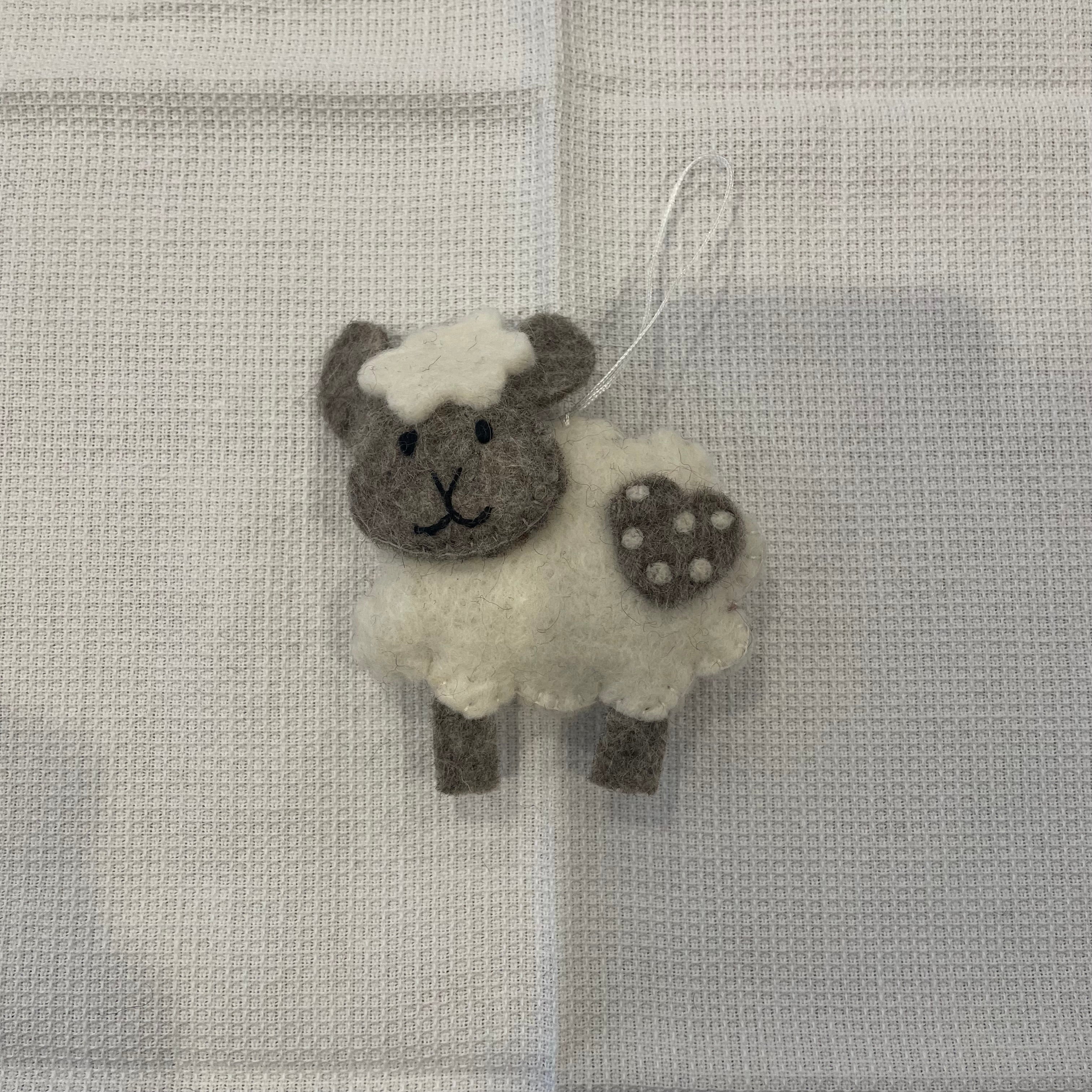 Sheep with Heart Christmas Decoration