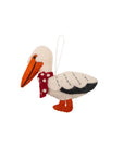 Pelican Christmas Decoration - Felted Wool