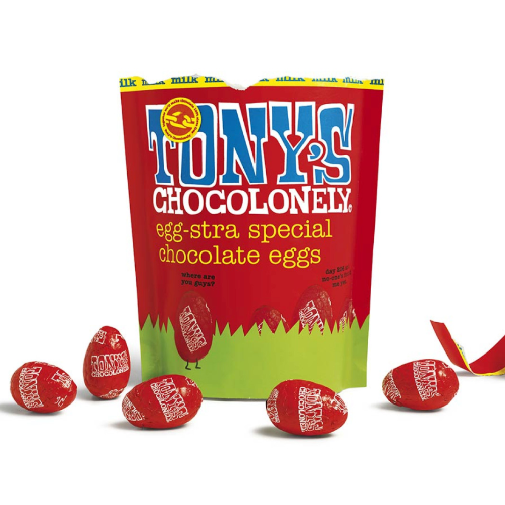 Tony&#39;s Chocolonely Milk Chocolate Easter Eggs - 180g