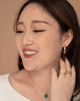 Crescent Moon Thread Drop Earrings in GOLD ARRIVING EARLY JUNE