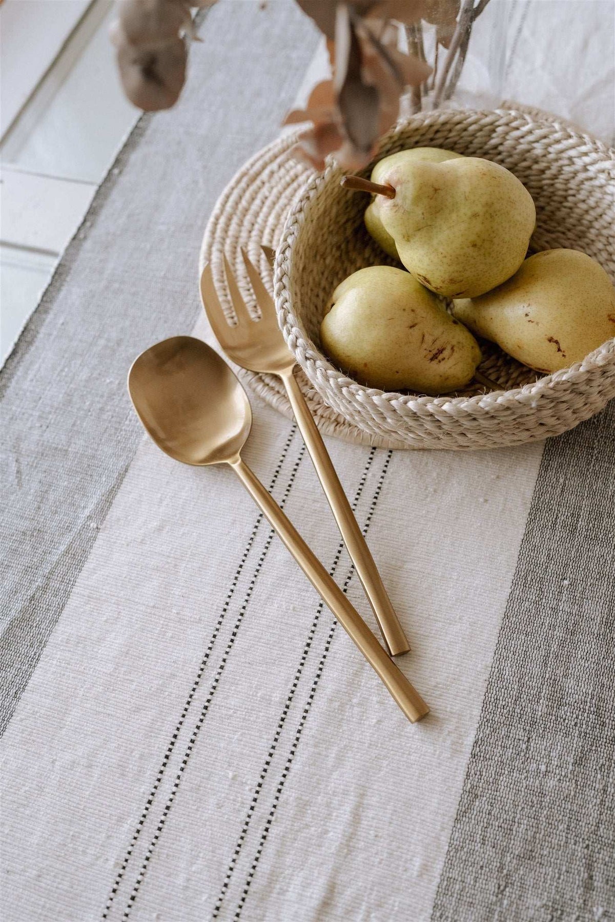 Table Severs Brass Salad Servers | Tableware Australia | The Fair Trader