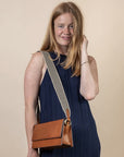 Stella, Structured Crossbody Bag - Classic Cognac Leather