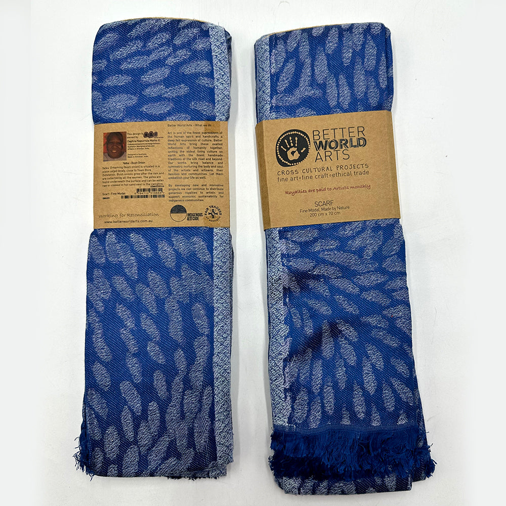 Fine Modal Scarf by Daphne Napurrula Marks - Yalka Bush Onion