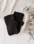 Alpaca Fingerless Gloves - Adult - Black