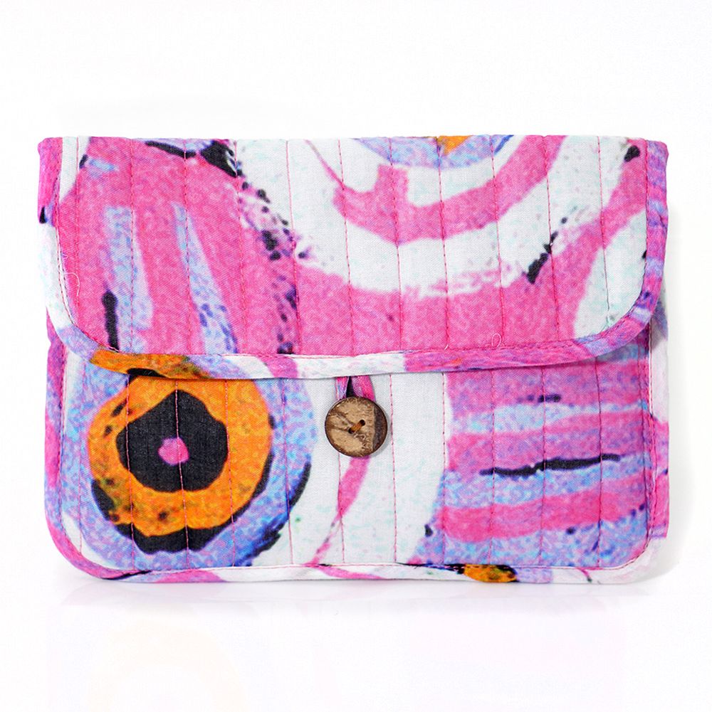 Quilted Buttoned Pouch - Murdie Morris
