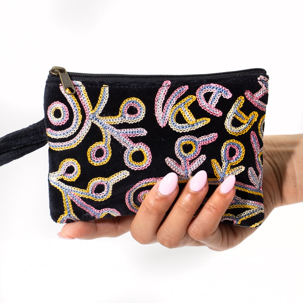 Cosmetic Bag - Velvet - Theo (Faye) Nangala Hudson